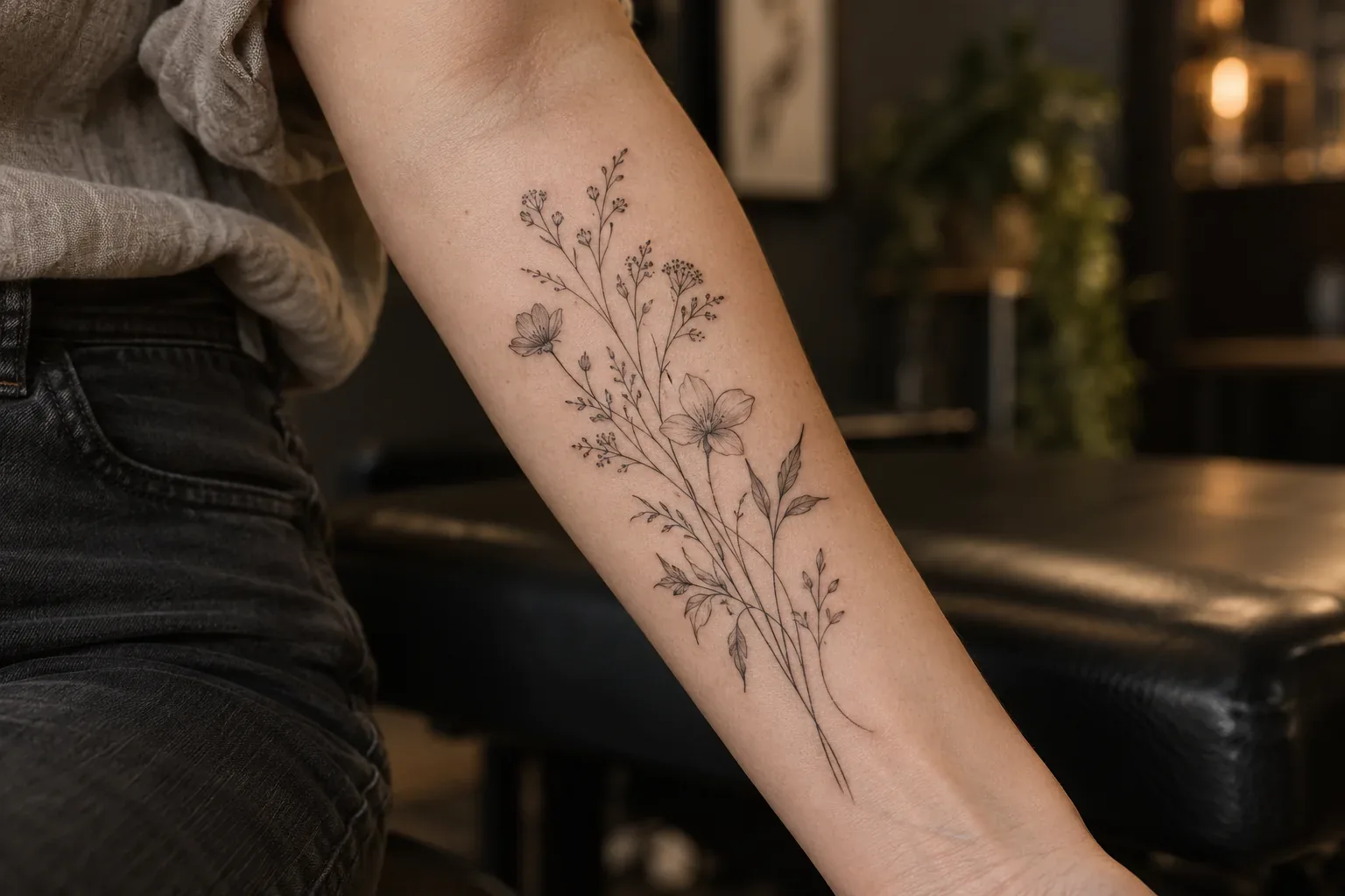 Example of Fine Line tattoo artwork