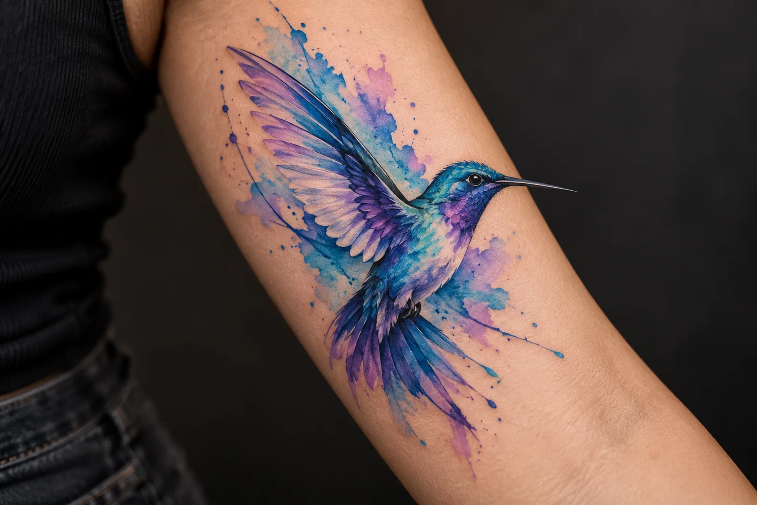 Example of Watercolor tattoo artwork